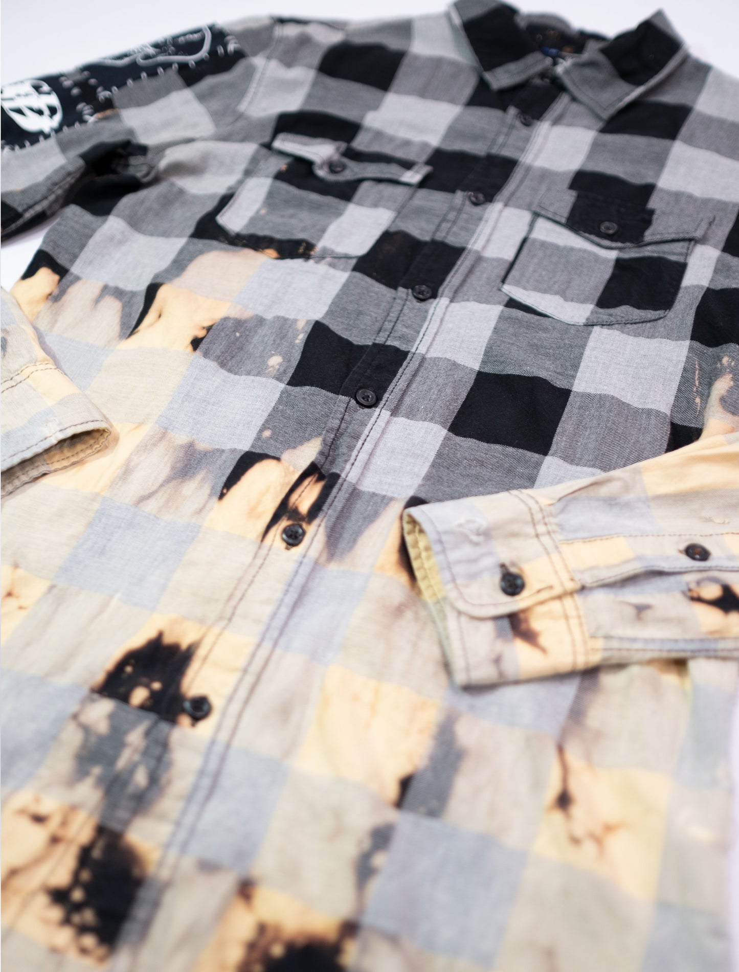 DISTRESSED PATCHWORK FLANNEL  (1 OF 1)