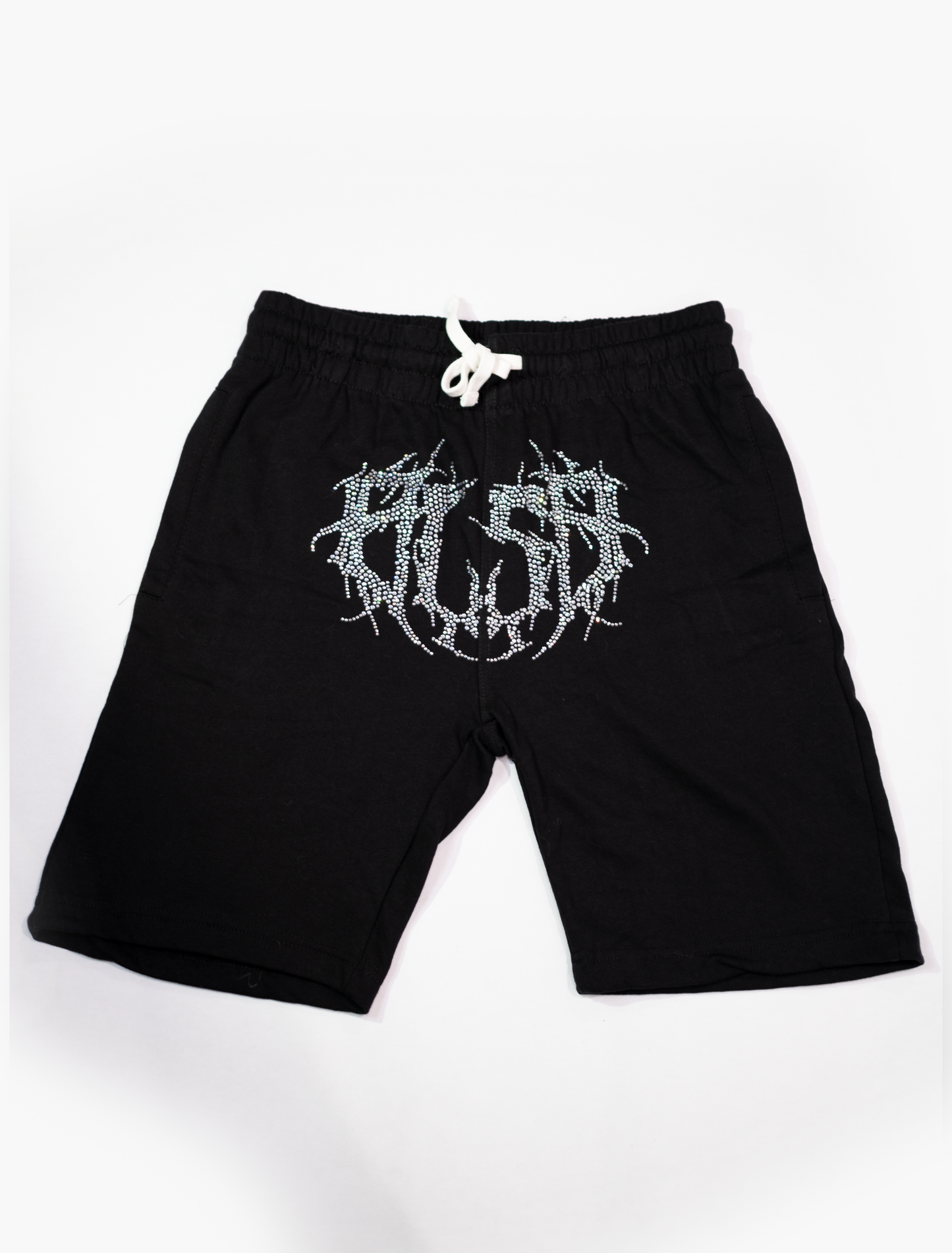 RHINESTONE DEATH METAL SHORTS