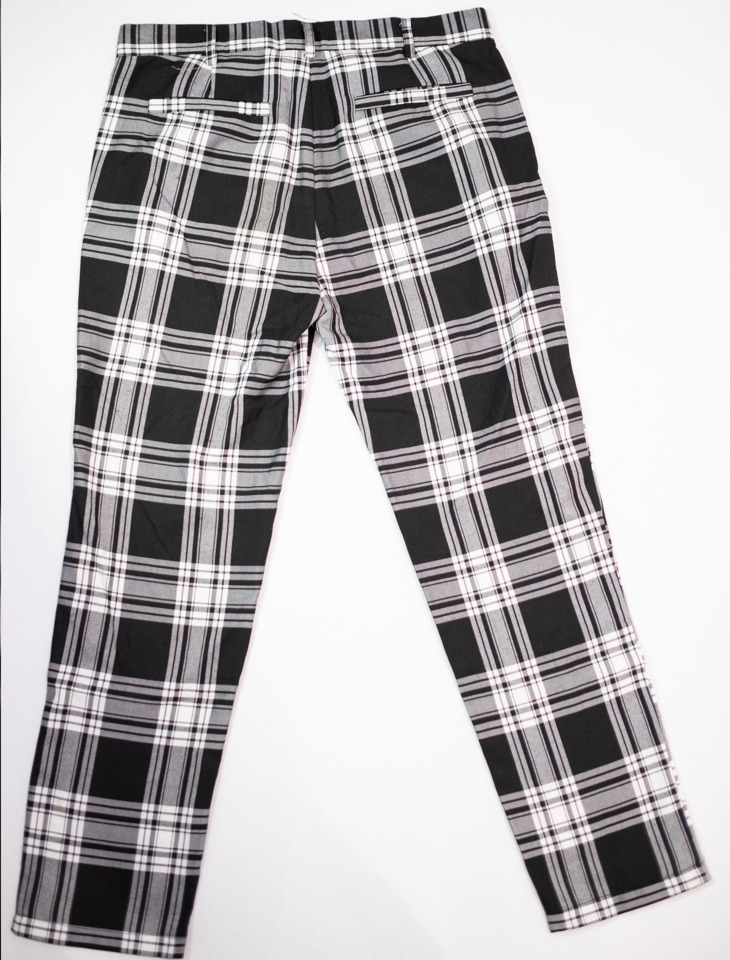 BLACK/WHITE PLAID PATCHWORK PANTS (1 of 3)